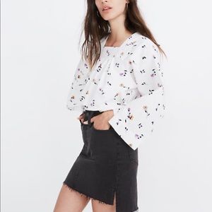 Madewell denim mini skirt